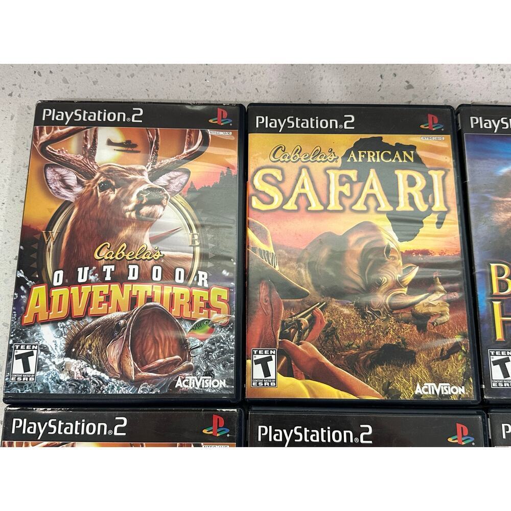Cabela's Games Lot Of 8 Collection PS2 Playstation 2, Big Bass, Game Hunter, Ect - Picture 2 of 5